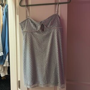 NWT FOR LOVE & LEMONS SILVER SPARKLE DRESS